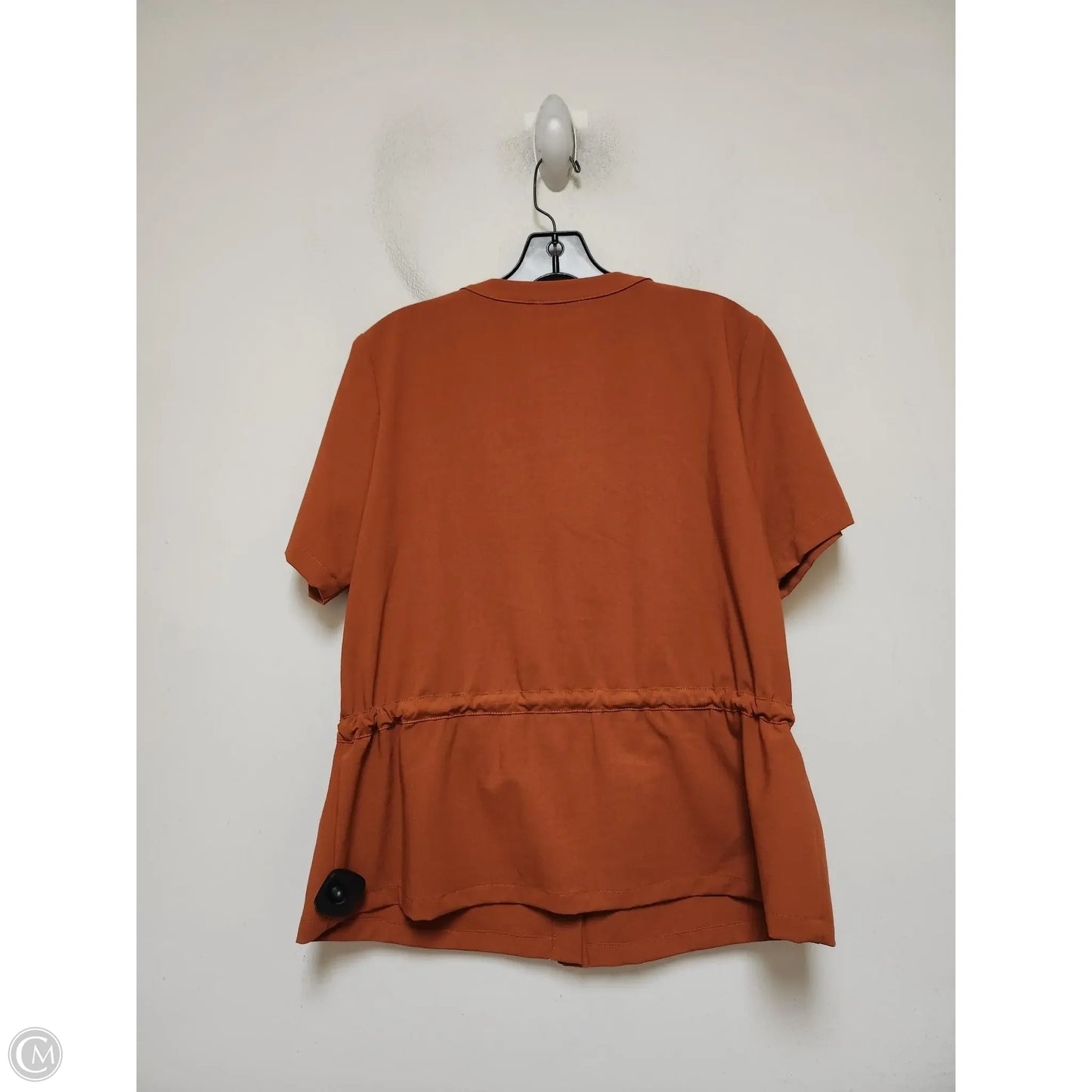 Top Short Sleeve By Calvin Klein In Orange, Size: L