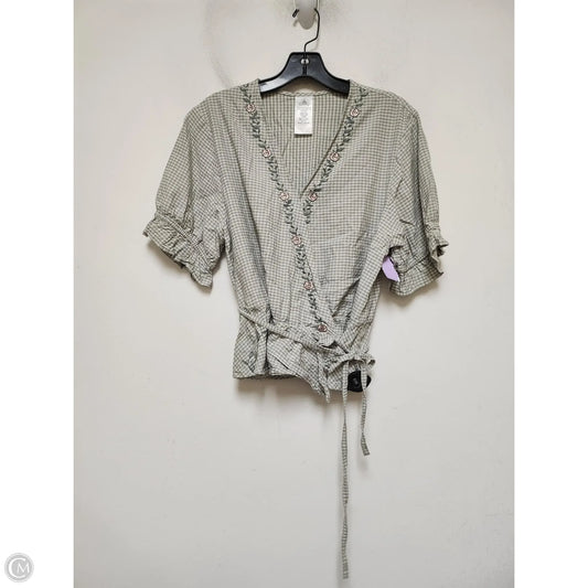 Top Short Sleeve By Disney Store In Plaid Pattern, Size: Xl