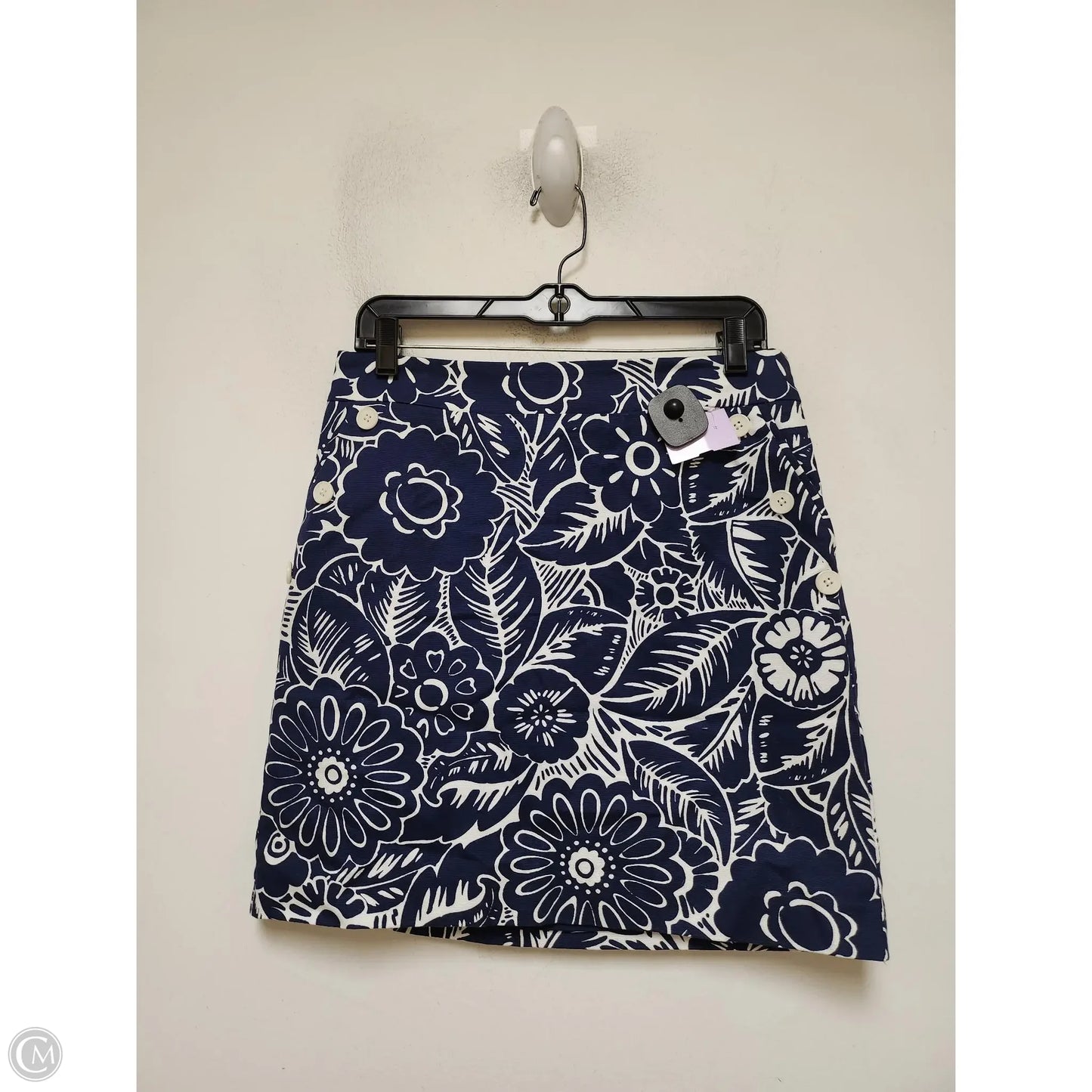 Skirt Mini & Short By Talbots In Blue & White, Size: 6p