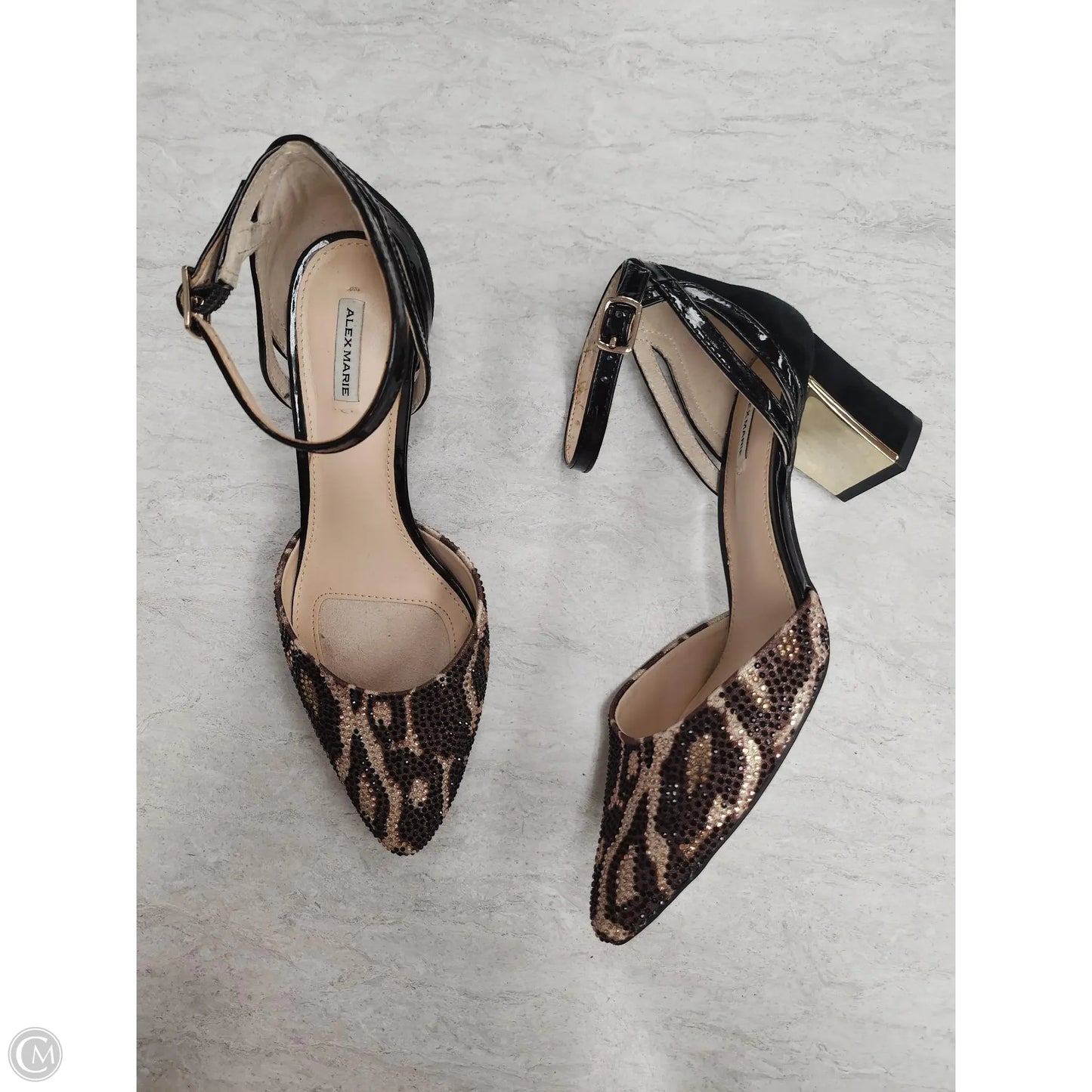 Shoes Heels Block By Alex Marie In Animal Print, Size: 6.5