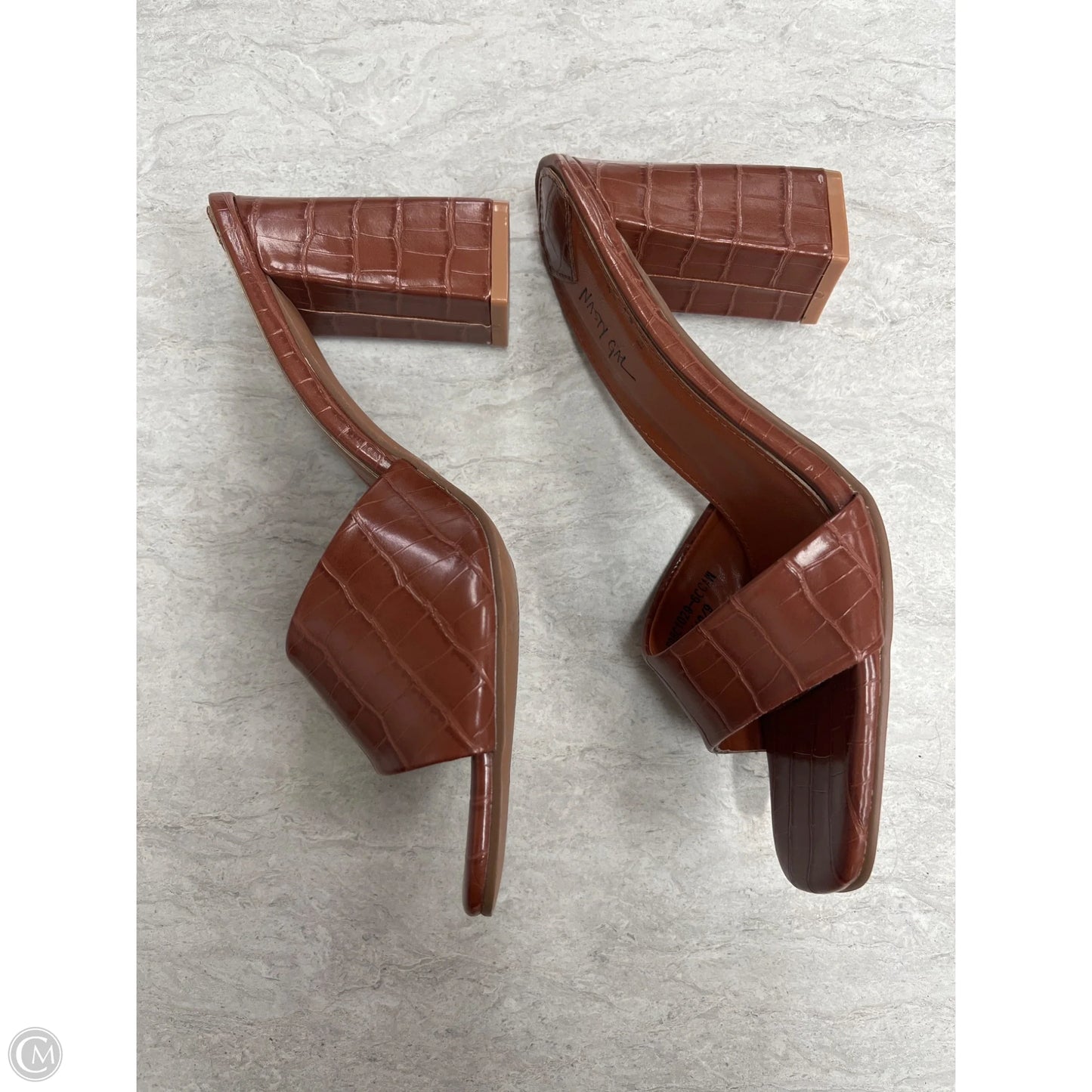 Shoes Heels Block By Nasty Gal In Brown, Size: 7
