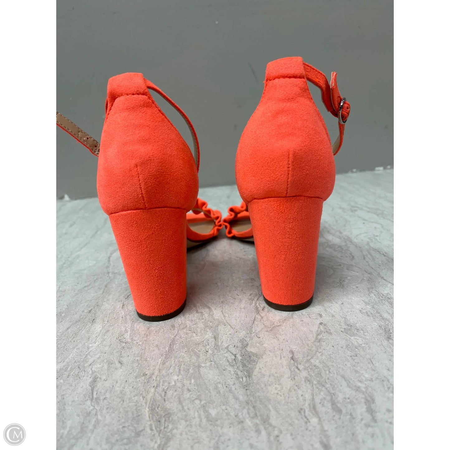 Shoes Heels Block By Unisa In Orange, Size: 8