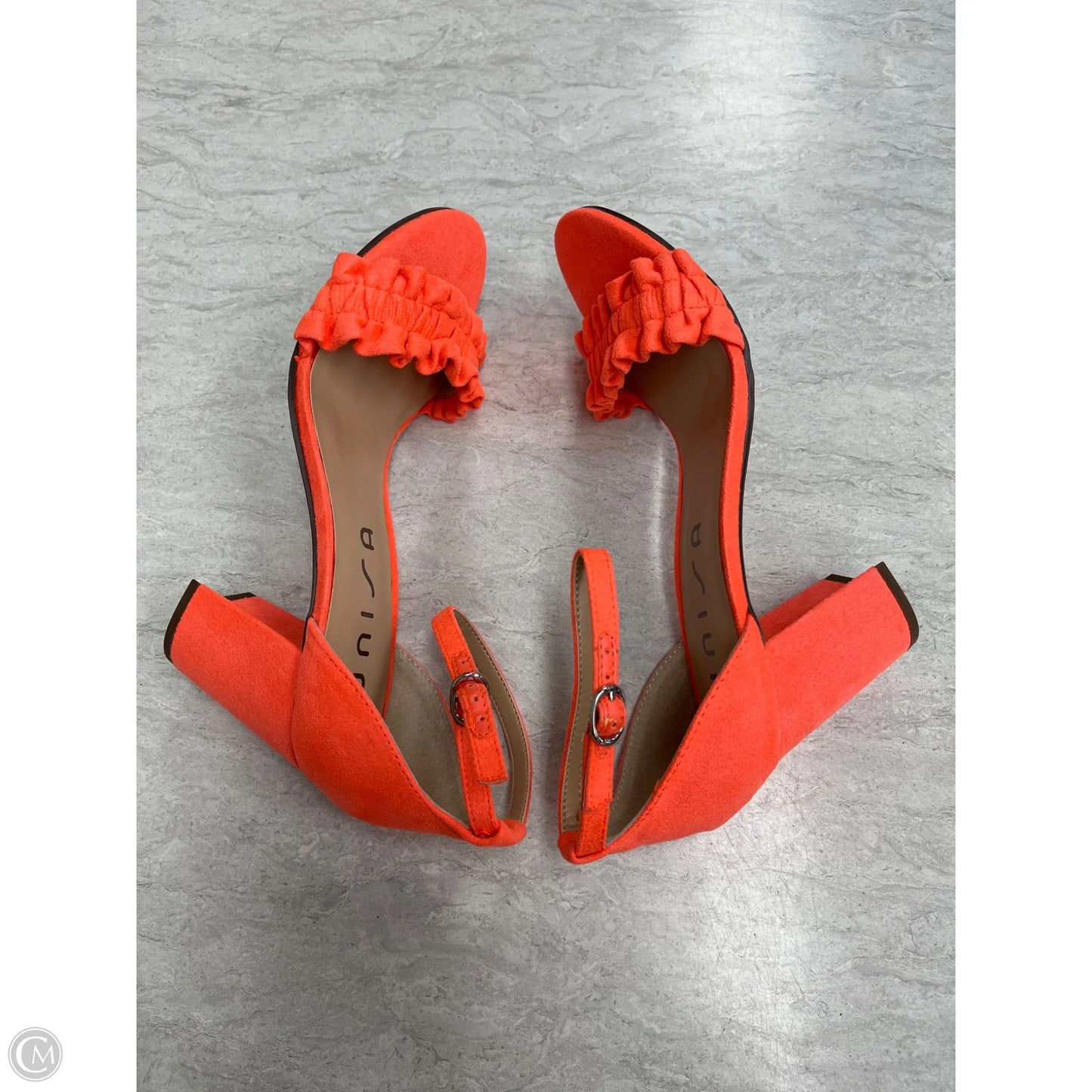 Shoes Heels Block By Unisa In Orange, Size: 8