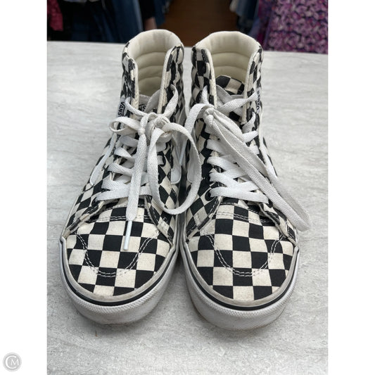 Shoes Sneakers By Vans In Black & White, Size: 6