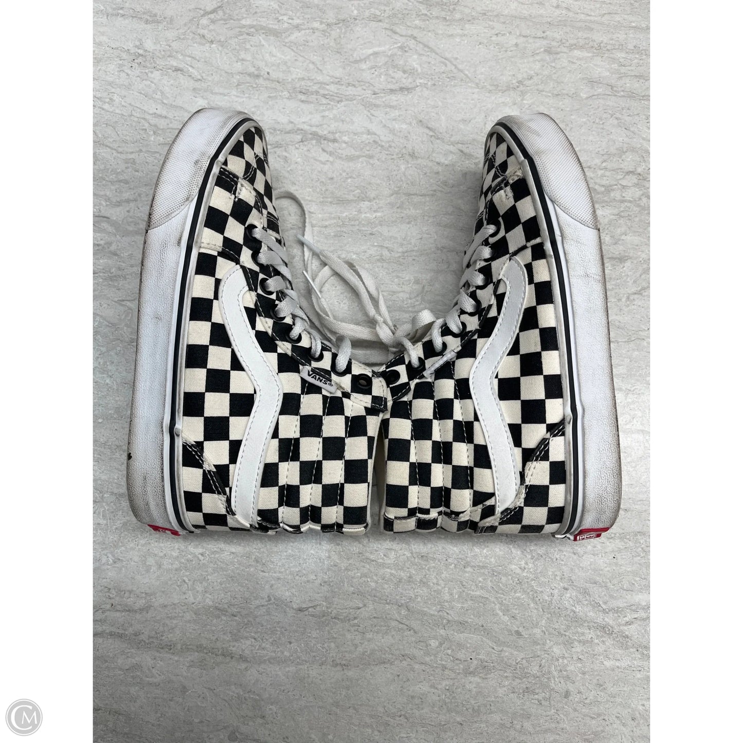 Shoes Sneakers By Vans In Black & White, Size: 6