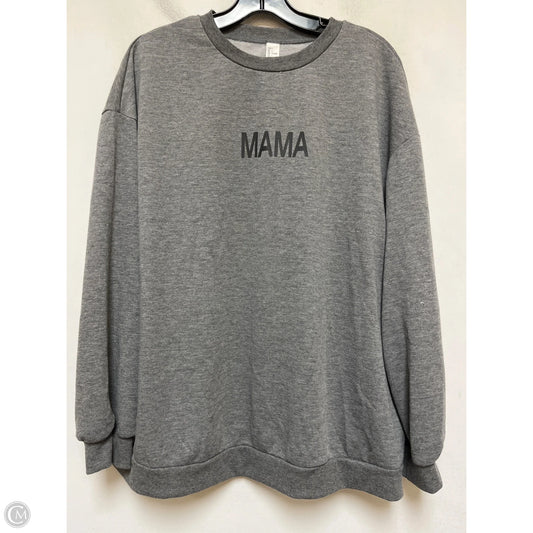 Sweatshirt Crewneck By Clothes Mentor In Grey, Size: L