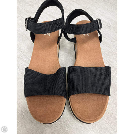 Sandals Flats By Toms In Black, Size: 10