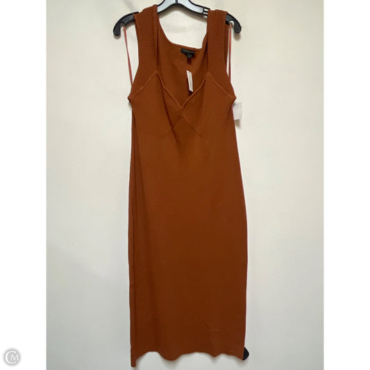 Dress Casual Midi By Banana Republic In Orange, Size: L