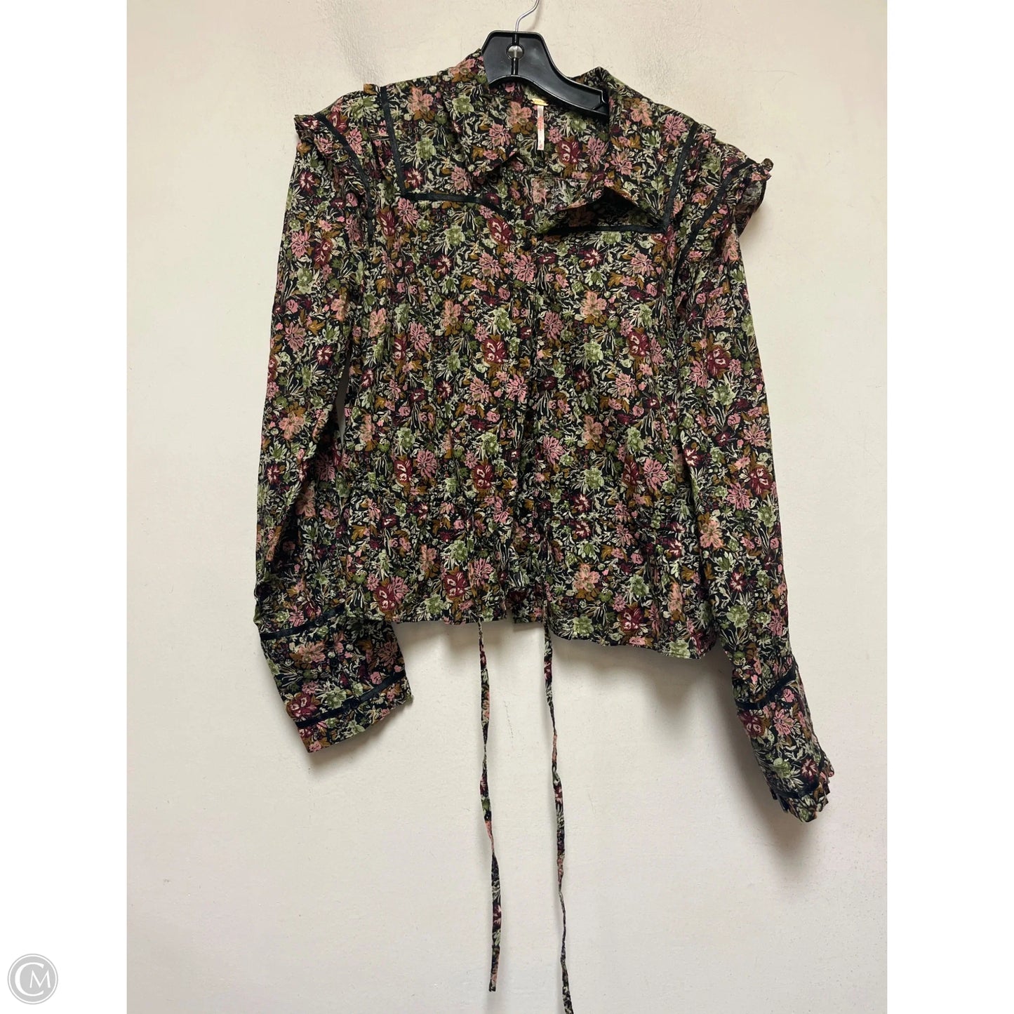 Top Long Sleeve By Free People In Floral Print, Size: S