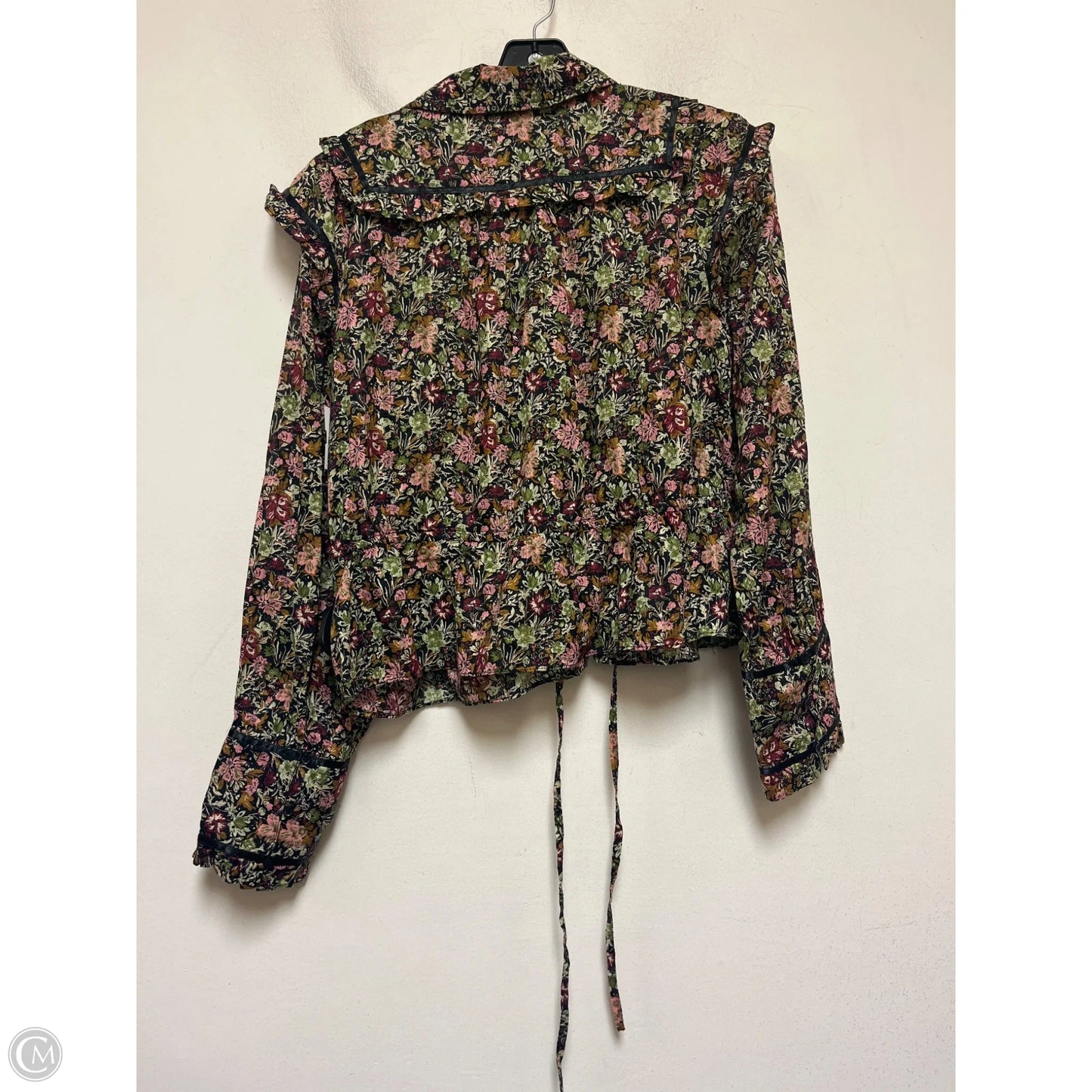 Top Long Sleeve By Free People In Floral Print, Size: S