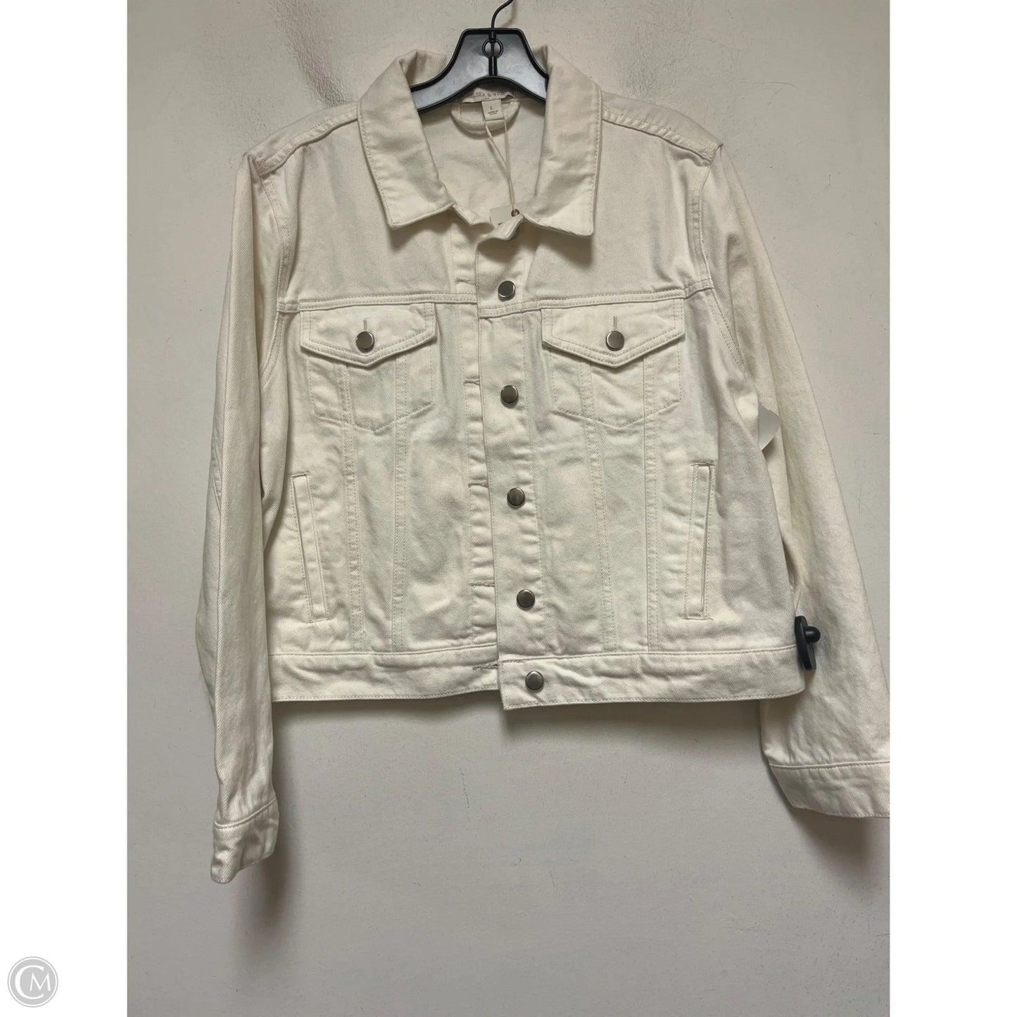 Jacket Denim By Chelsea And Violet In White, Size: L