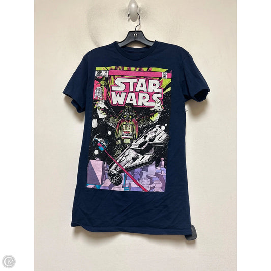 Top Short Sleeve Basic By Walt Disney In Navy, Size: S