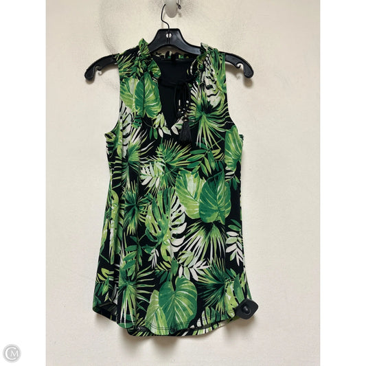 Top Sleeveless By White House Black Market In Black & Green, Size: Xs