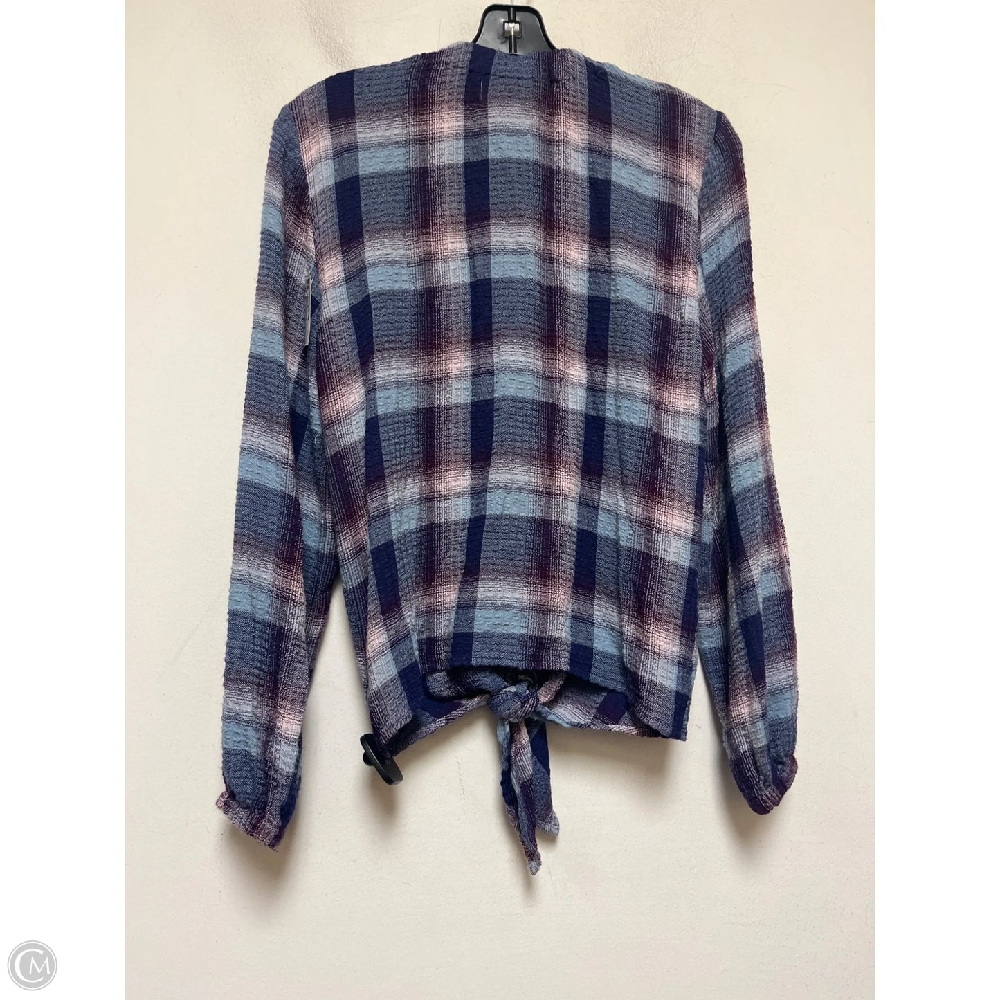 Top Long Sleeve By Cloth And Stone In Plaid Pattern, Size: Xs