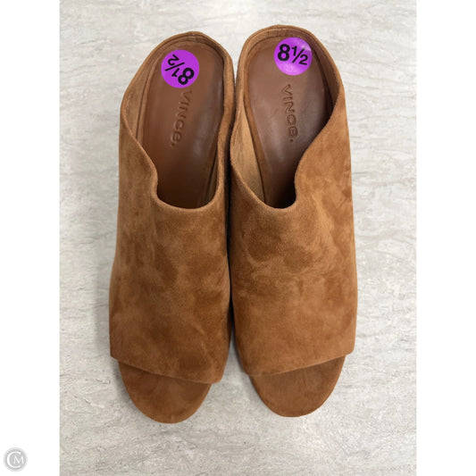 Sandals Heels Block By Vince In Brown, Size: 8.5