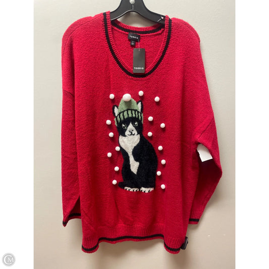 Sweater By Torrid In Red, Size: 2x