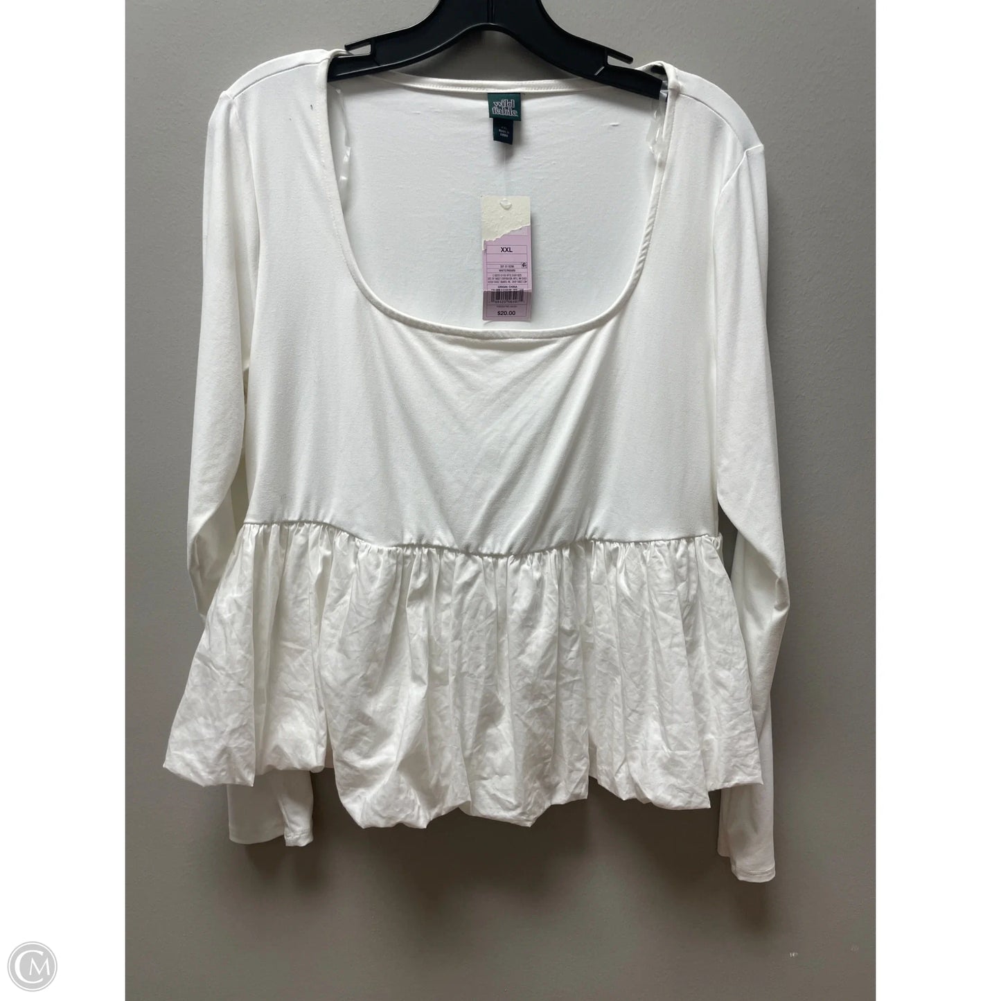 Top Long Sleeve By Wild Fable In White, Size: Xxl