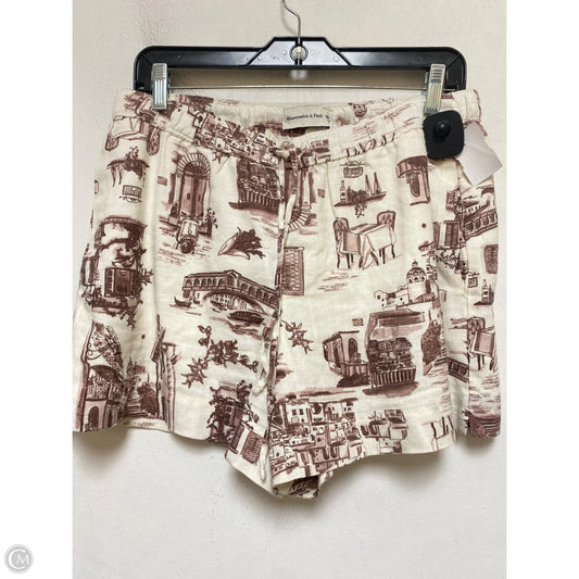 Shorts By Abercrombie And Fitch In Brown & Cream, Size: 8