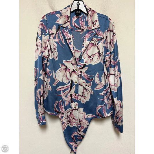 Top Long Sleeve By Inc In Floral Print, Size: S