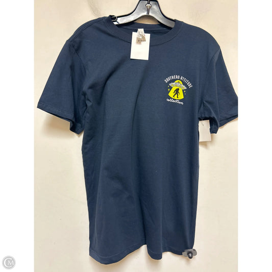 Top Short Sleeve Basic By Clothes Mentor In Navy, Size: S