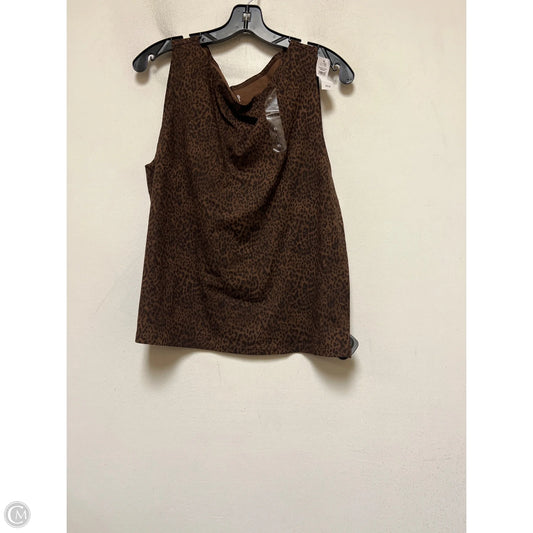 Top Sleeveless Basic By Gap In Leopard Print, Size: Xl