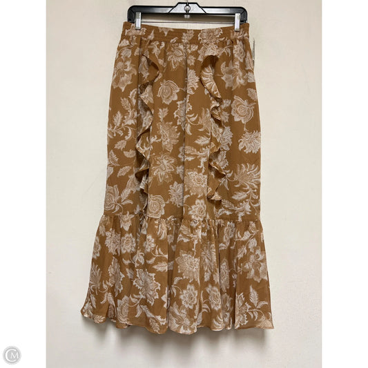 Skirt Maxi By Loft In Tan & White, Size: 10