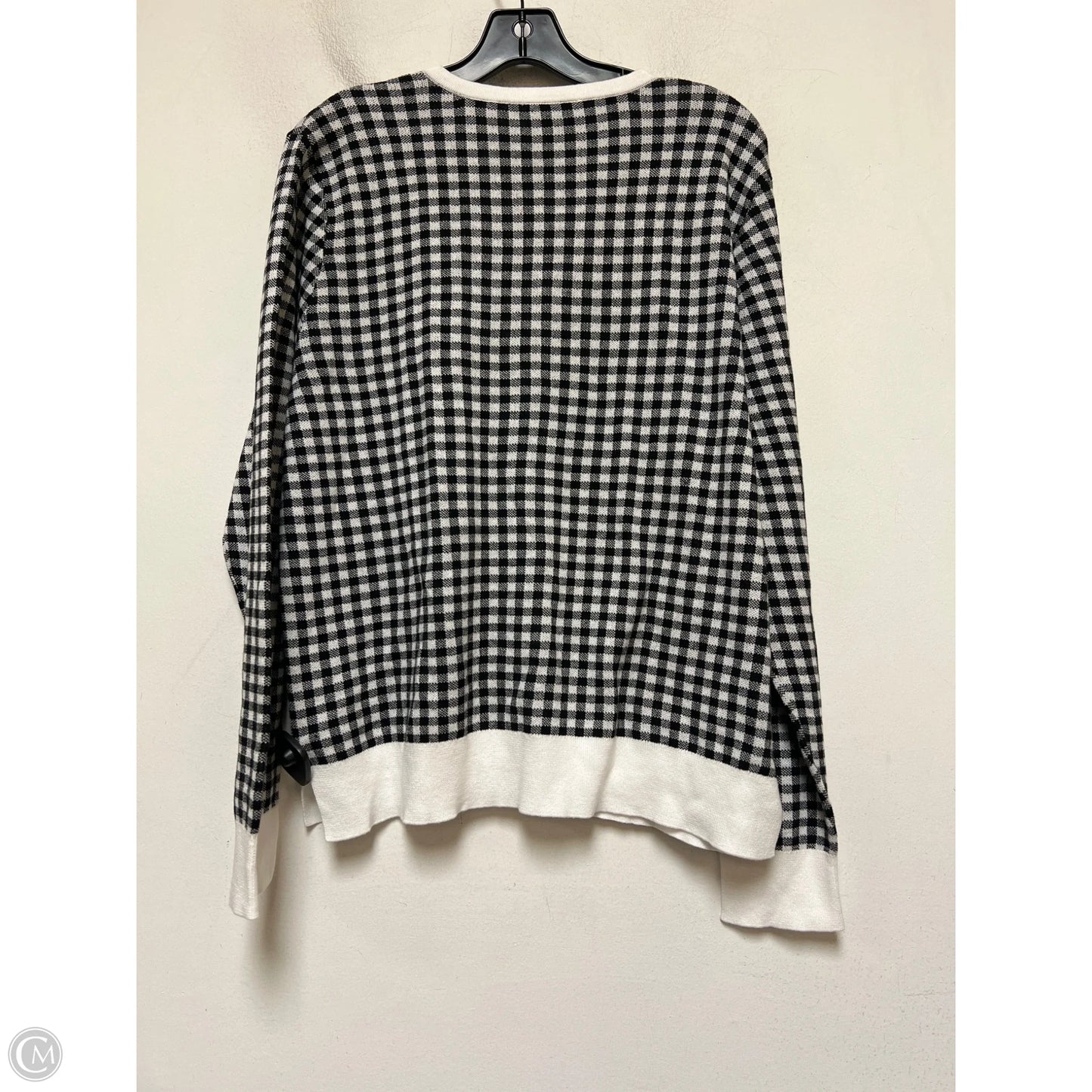 Cardigan By Loft In Black & White, Size: Xl