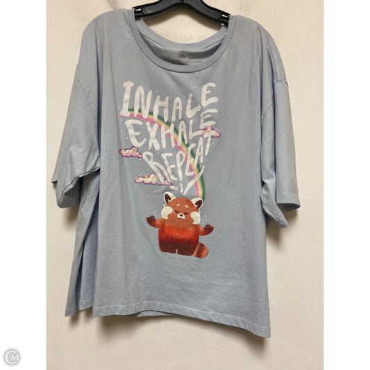 Top Short Sleeve Basic By Disney Store In Blue, Size: 2x