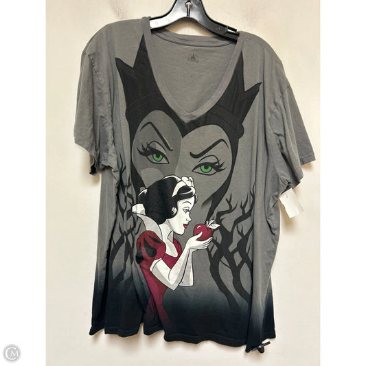 Top Short Sleeve Basic By Disney Store In Grey, Size: 3x