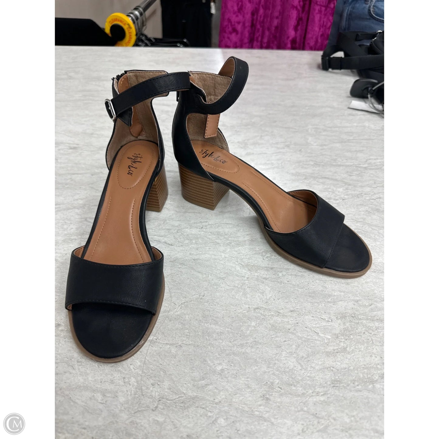 Shoes Heels Block By Style And Company In Black, Size: 6.5