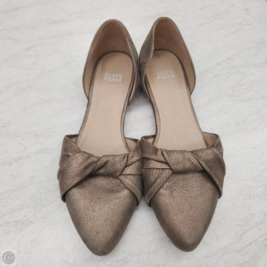 Shoes Flats By Eileen Fisher In Bronze, Size: 9.5