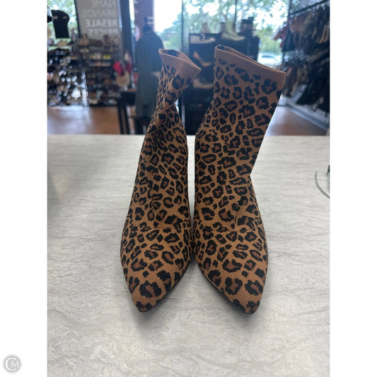 Boots Ankle Heels By Mia In Animal Print, Size: 7.5