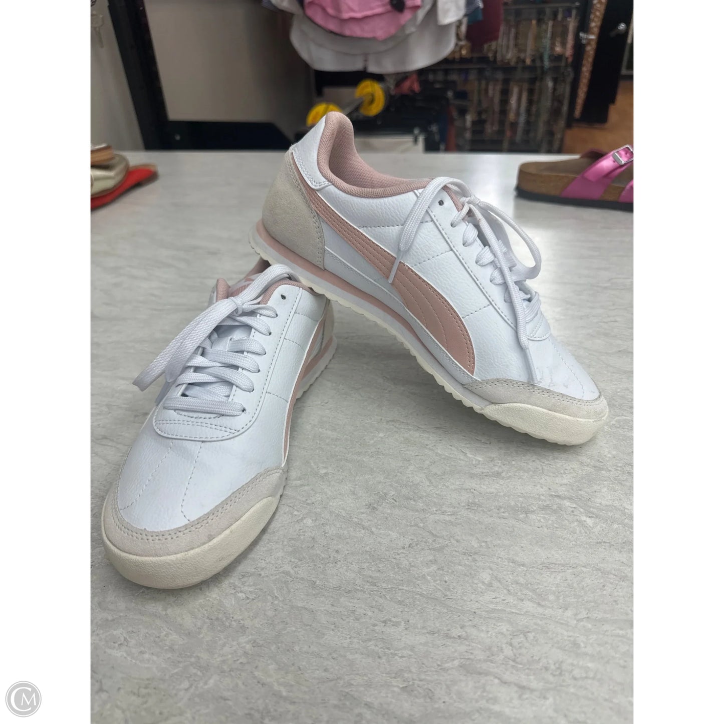 Shoes Sneakers By Puma In Pink & White, Size: 7.5