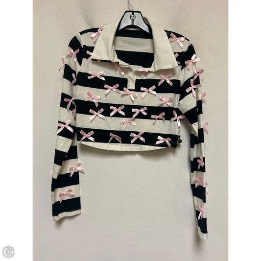Top Long Sleeve By Akira In Striped Pattern, Size: L