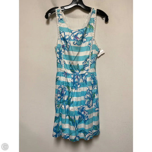 Dress Designer By Lilly Pulitzer In Blue & White, Size: 4