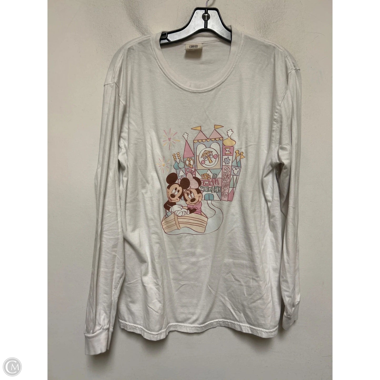 Top Long Sleeve Basic By Comfort Colors In White, Size: L