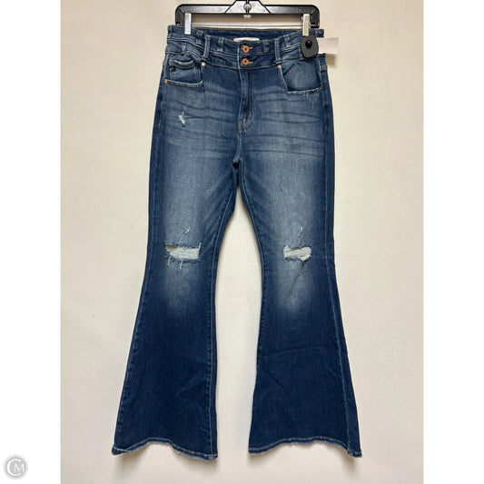 Jeans Flared By Kancan In Blue Denim, Size: 8