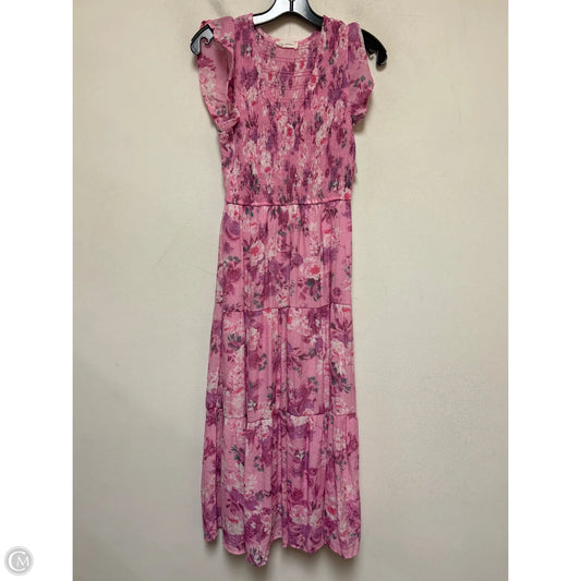 Dress Casual Maxi By Blu Pepper In Floral Print, Size: L
