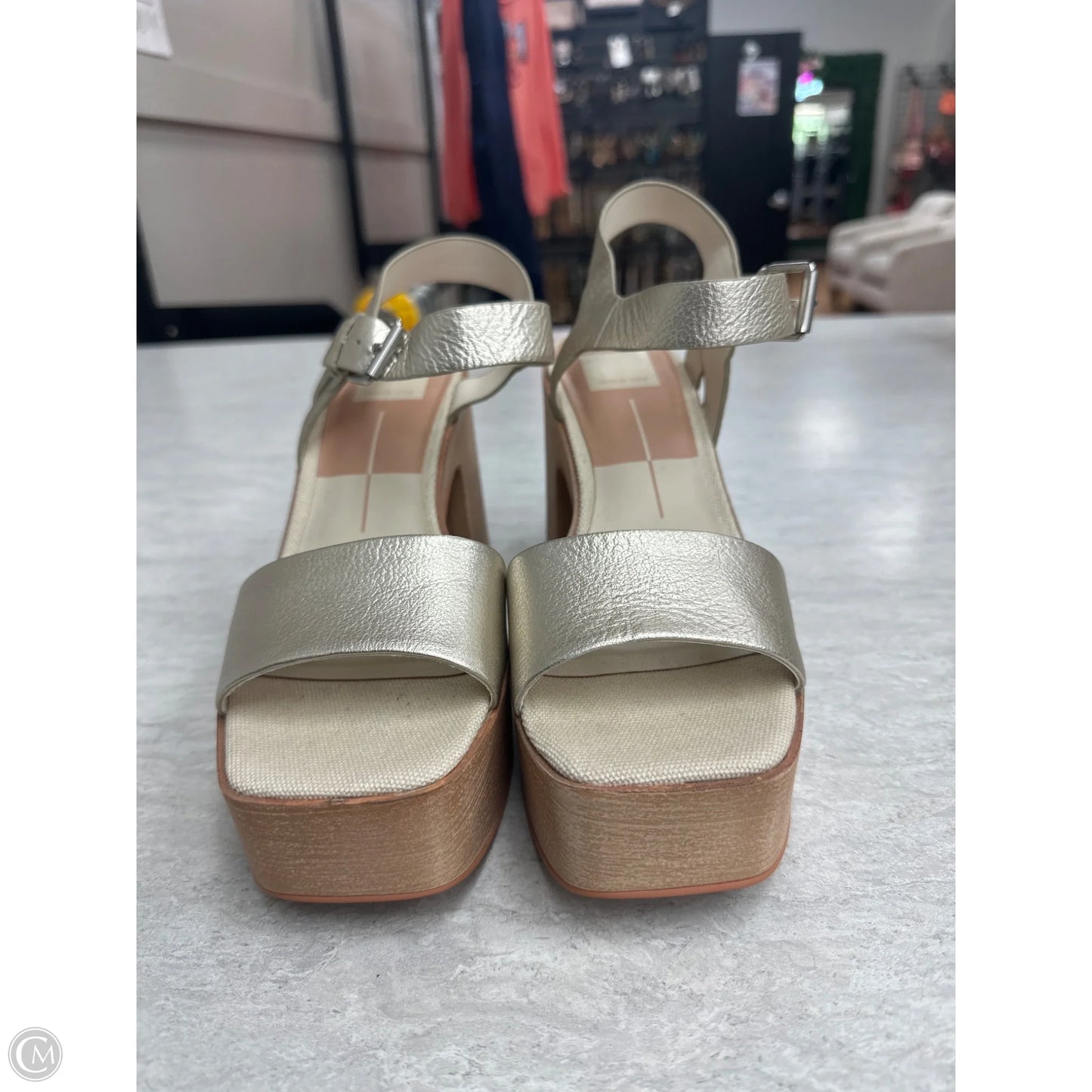 Shoes Heels Block By Dolce Vita In Gold, Size: 8.5