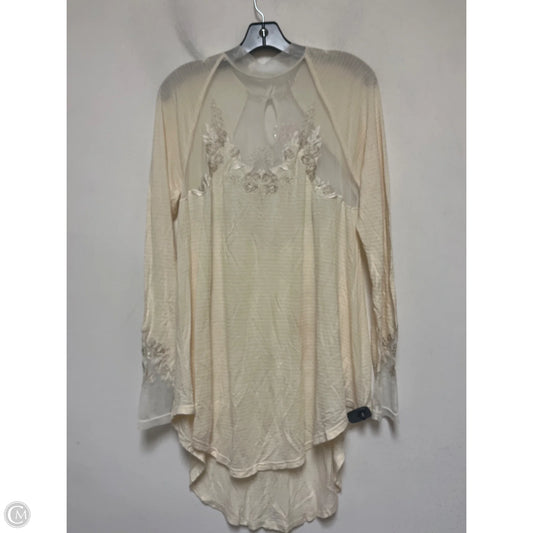 Top Long Sleeve By Free People In Cream, Size: L