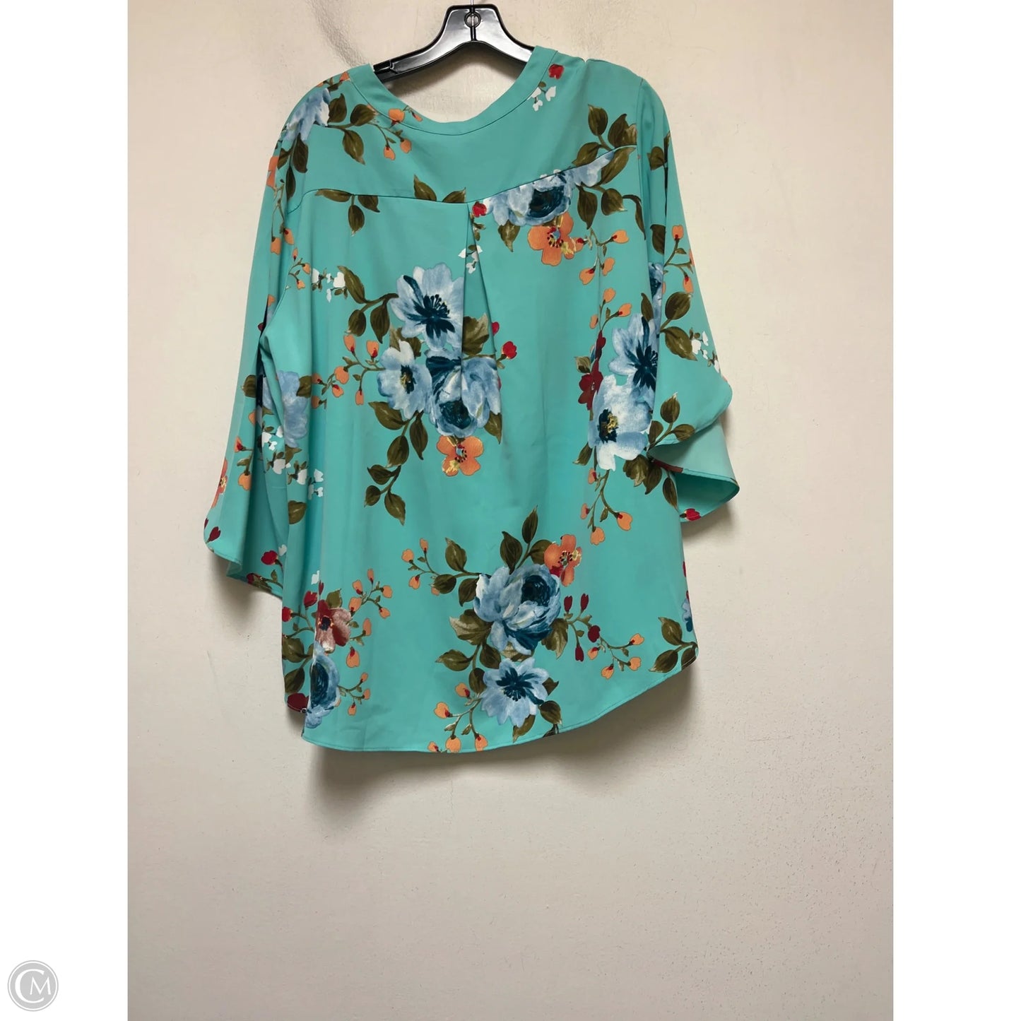 Top Long Sleeve By Clothes Mentor In Floral Print, Size: 2x