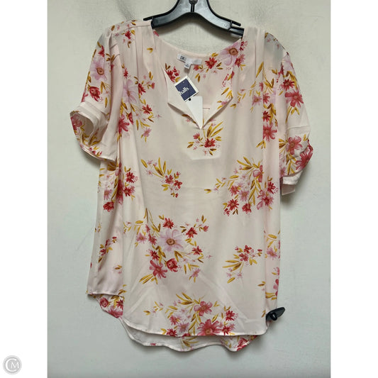 Top Short Sleeve By Dr2 In Floral Print, Size: Xl
