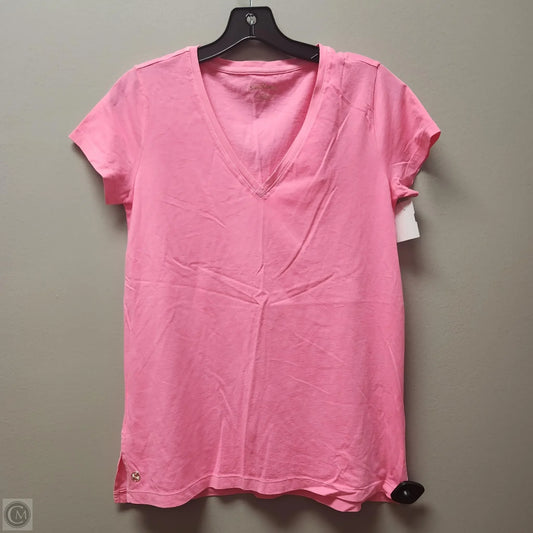 Top Short Sleeve Designer By Lilly Pulitzer In Pink, Size: Xs