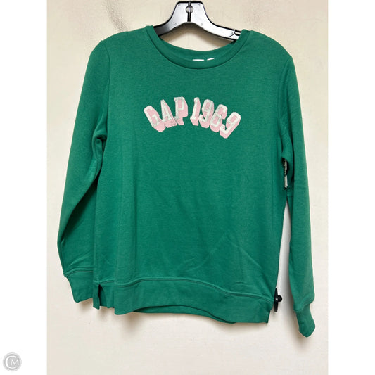 Sweatshirt Crewneck By Gap In Green, Size: Xs