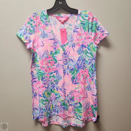 Top Short Sleeve Designer By Lilly Pulitzer In Pink, Size: Xs