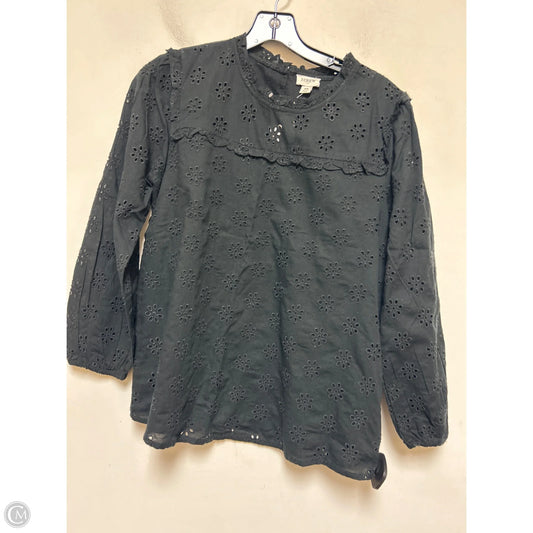 Top Long Sleeve By J. Crew In Black, Size: Xs