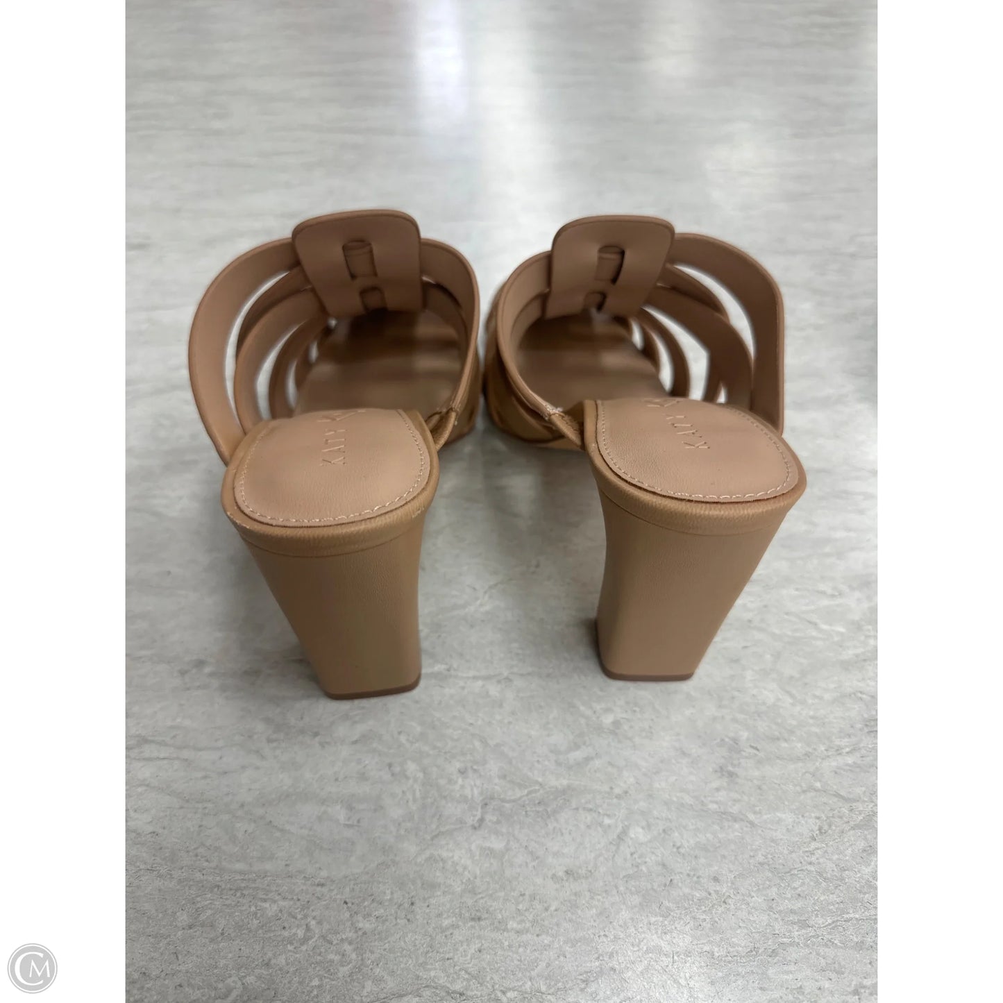 Shoes Heels Block By Clothes Mentor In Tan, Size: 7.5