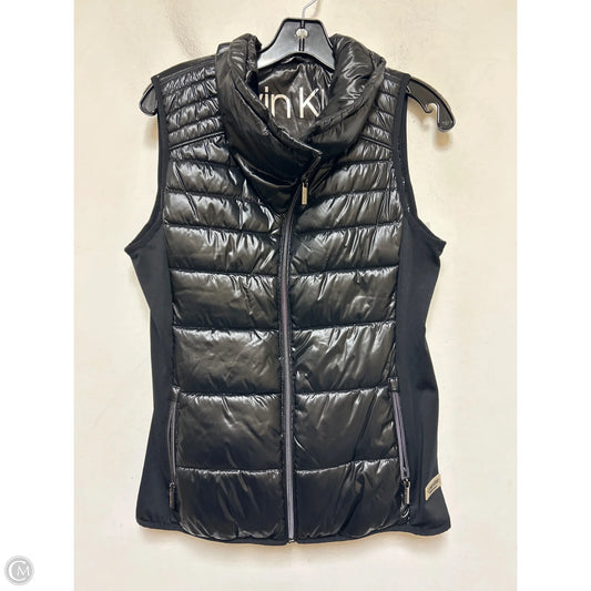 Vest Puffer & Quilted By Calvin Klein In Black, Size: S