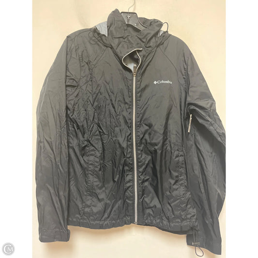 Coat Raincoat By Columbia In Black, Size: L