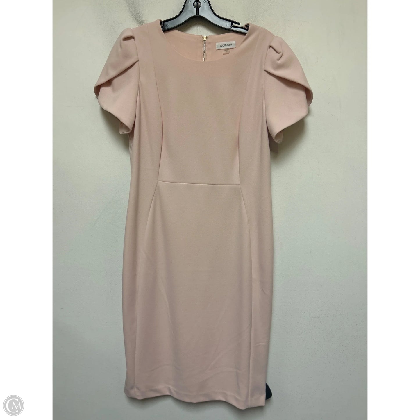 Dress Casual Midi By Calvin Klein In Pink, Size: L